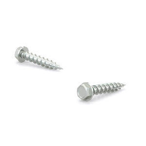 Zinc-Plated Wood Screw, Hexagonal Head With Washer, Coarse thread, Type 17 point