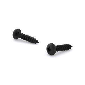 Black Phosphate Metal Screw, Pan Head, Quadrex Drive, Self-Tapping Thread, Type A Point