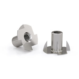 T-nut with Four Prongs - 18-8 Stainless Steel