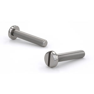 A2 Stainless Steel Machine Screw, Slotted Pan Head, M8